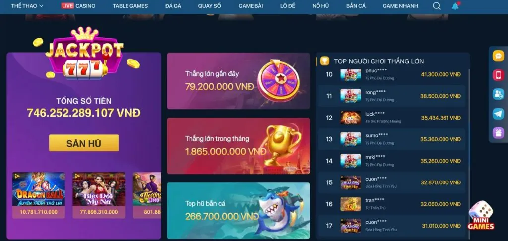 Trò chơi Febet6 đa dạng
